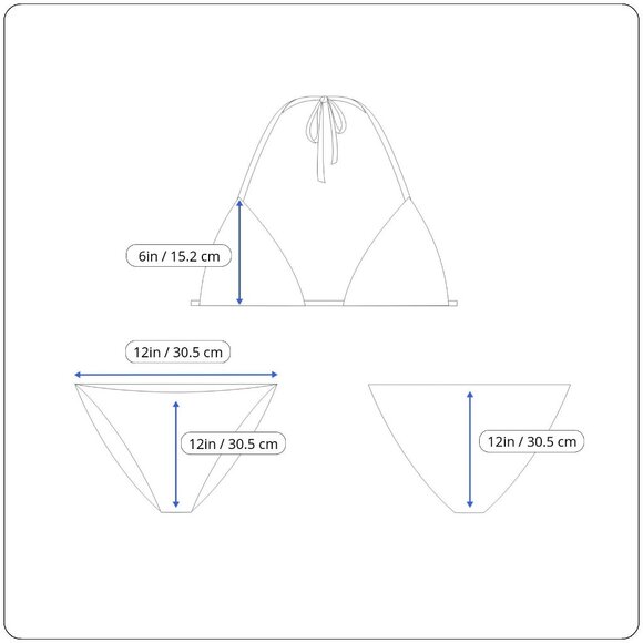 Cupshe Teal & Tropical Leaf Print High Waisted Bikini Set Sz L - New - Picture 11 of 11